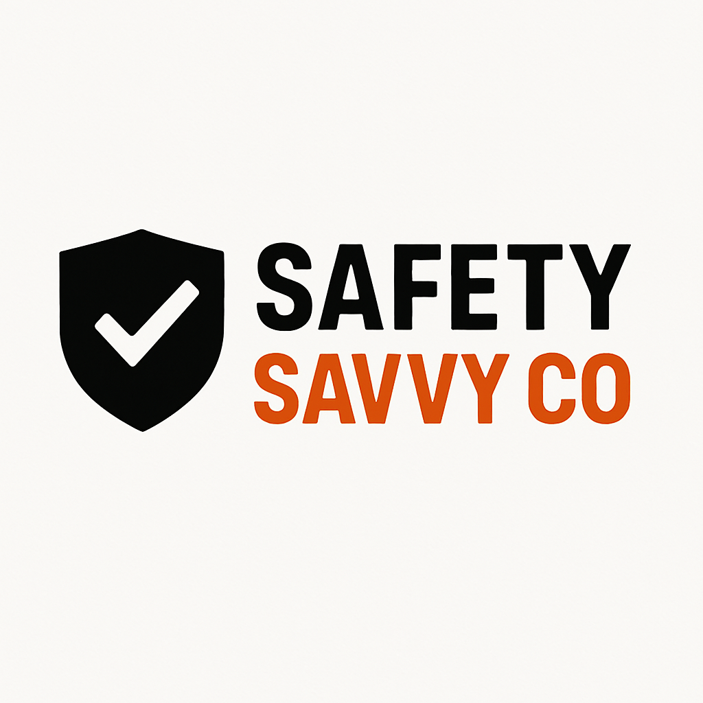 Safety Savvy Co. logo featuring a shield with a check mark.